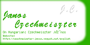 janos czechmeiszter business card